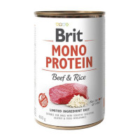 Brit Mono Protein Beef and Rice Консервы для взрослых собак с говядиной и темным рисом