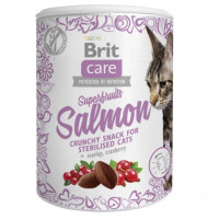 Brit Care Cat Snack Superfruits Salmon Лакомства для взрослых кошек с лососем