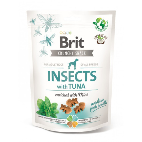 Brit Care Dog Crunchy Cracker Insects with Tuna Ласощі для дорослих собак з комахами та тунцем