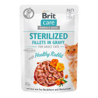 Brit Care Cat Adult Sterilized Healthy Rabbit Fillets in Gravy Консервы для стерилизованных кошек с кроликом в соусе