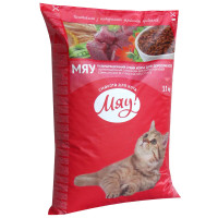 Мяу Сухой корм для взрослых кошек с телятиной