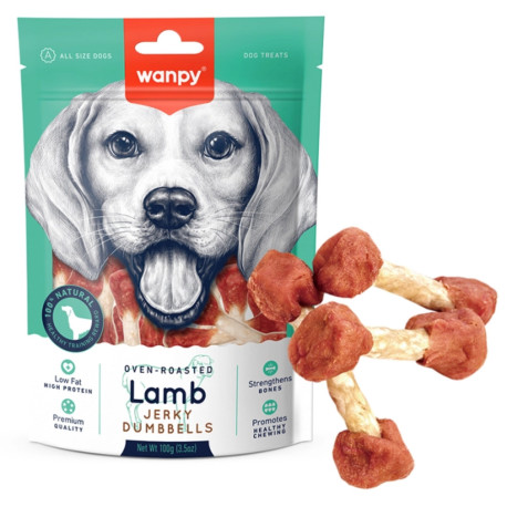 Wanpy Lamb Jerky Dumbell Лакомства для собак кость-гантель вяленый ягненок