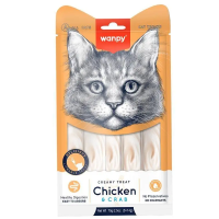 Wanpy Creamy Lickable Treats Chicken & Crab Лакомства для кошек жидкое курица и краб