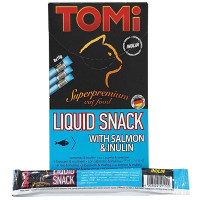 TOMi Liquid Snack Salmon & Inulin Рідкі ласощі для дорослих кішок з лососем та іннуліном