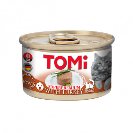 TOMi Turkey Паштет для дорослих кішок з індичкою