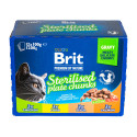 Brit Premium Cat Sterilised Plate in Gravy Pouch Набір консерв для стерилізованих кішок сімейна тарілка в соусі