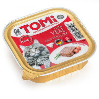 TOMi Veal Poultry Паштет для дорослих кішок з телятиною та птицею