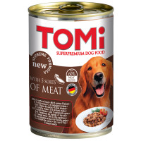 TOMi 5 Kinds of Meat Консерви для дорослих собак 5 видів м'яса