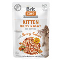 Brit Care Cat Kitten Savory Salmon Fillets in Gravy Консервы для котят с лососем в соусе