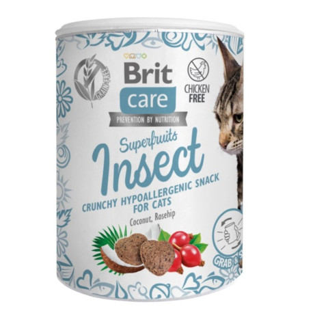 Brit Care Cat Snack Superfruits Insect Лакомства для взрослых кошек с насекомыми