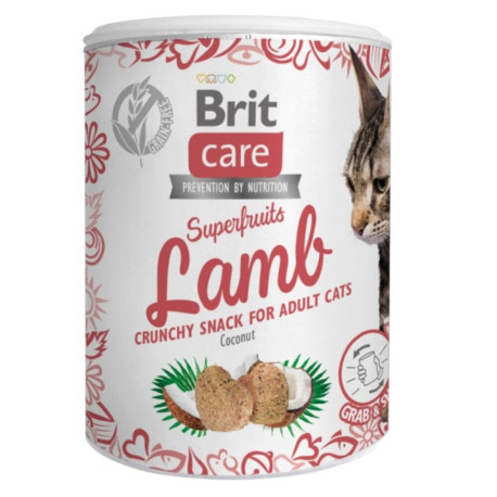 Brit Care Cat Snack Superfruits Lamb Лакомства для взрослых кошек с ягненком