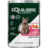 Equilibre & instinct Консервы для взрослых и стерилизованных кошек с лососем, ананасом и клюквой в соусе