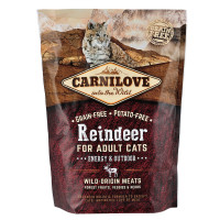 Carnilove Cat Adult Reindeer Energy and Outdoors Беззерновой сухой корм для взрослых кошек живущих в помещении с северным оленем