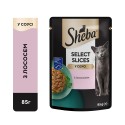 Sheba Select Slices in Gravy Консерви для дорослих кішок з лососем у соусі