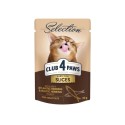 Club 4 Paws Premium Selection Консервы для взрослых кошек с селедкой и салакой в желе