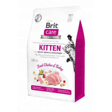 Brit Care Cat Grain-Free Kitten Беззерновой сухой корм для котят с курицей и индейкой