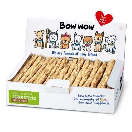 Bow wow Jerky Sticks Лакомства для собак натуральные палочки с белком насекомых и инулином