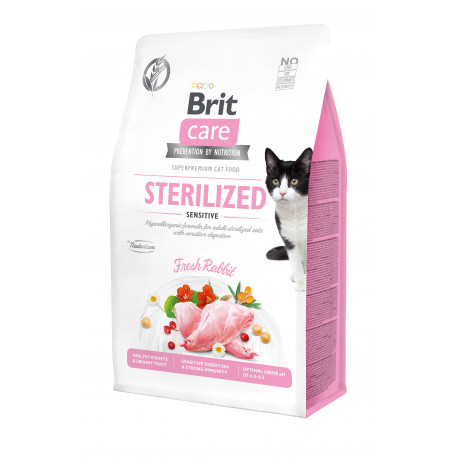 Brit Care Cat Adult Grain-Free Sterilized Sensitive Беззерновой сухой корм для стерилизованных кошек с чувствительным пищеварени