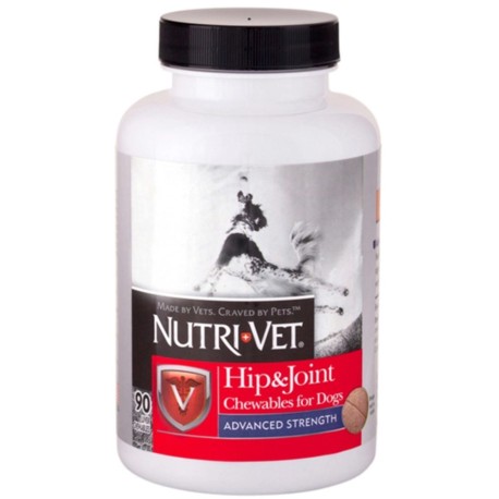 Nutri-Vet Hip & Joint Advance Strength Жувальні пігулки для зв'язок та суглобів собак 3-й рівень