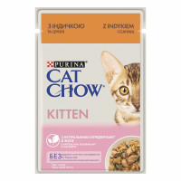 Cat Chow Kitten Консервы для котят с индейкой и цукини в желе