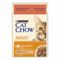 Cat Chow Adult Консервы для взрослых кошек с говядиной и баклажанами в желе