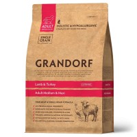 Grandorf Dog Adult Medium & Maxi Lamb & Turkey Сухой корм для взрослых собак средних и крупных пород с ягненком и индейкой