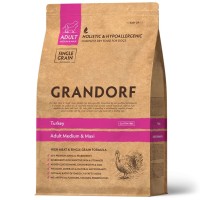 Grandorf Dog Adult Medium & Maxi Turkey Сухой корм для взрослых собак средних и крупных пород с индейкой