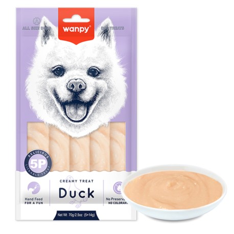 Wanpy Creamy Lickable Treat Duck Лакомства для собак жидкое с уткой