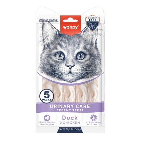 Wanpy Functional Creamy Lickable Treats Urinary Лакомства для кошек жидкое при мочекаменной болезни