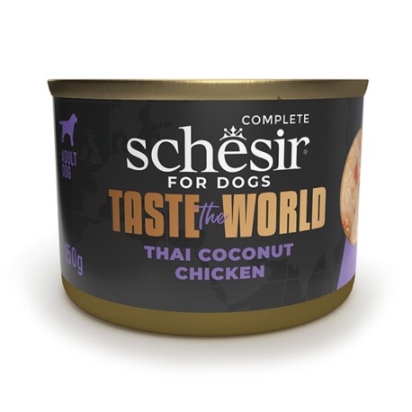 Schesir Taste the World Chicken Thai Coconut Консервы для собак курица по-тайски в бульоне