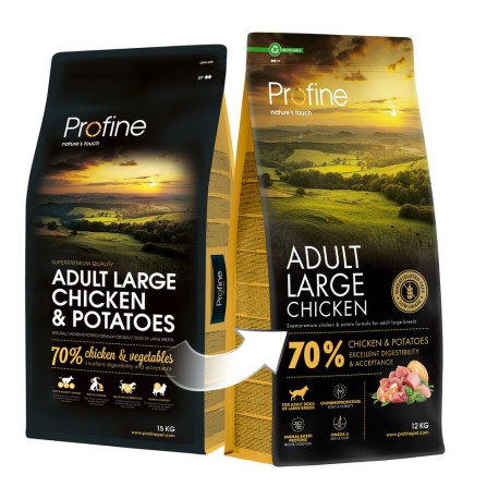 Profine Dog Adult Large Chicken and Potatoes Сухий корм для дорослих собак великих порід з куркою та картоплею