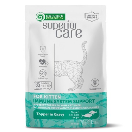 Nature's Protection Superior Care Kitten Immune System Support with Tuna & Sea Bass Консерви для кошенят з тунцем та сибасом