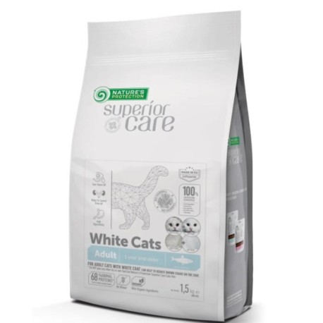 Nature's Protection Superior Care White Cats Grain Free with Herring Adult all Breeds 