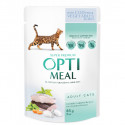 Optimeal Cat Adult Консервы для взрослых кошек с треской и овощами в желе