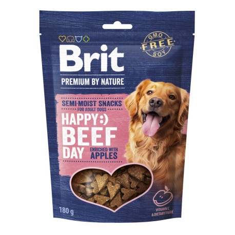 Brit Premium Dog Semi-moist Snacks Happy Beef Day with Apples Лакомства для собак полувлажные с говядиной и яблоками