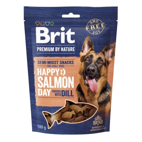 Brit Premium Dog Semi-moist Snacks Happy Salmon Day with Dill Ласощі для собак напіввологі з лососем та кропом