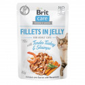 Brit Care Cat Adult Tender Turkey and Shrimps Fillets in Jelly Консерви для дорослих кішок з індичкою та креветками в желе