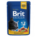Brit Premium Cat Adult Pouch Консервы для взрослых кошек с лососем и форелью в соусе