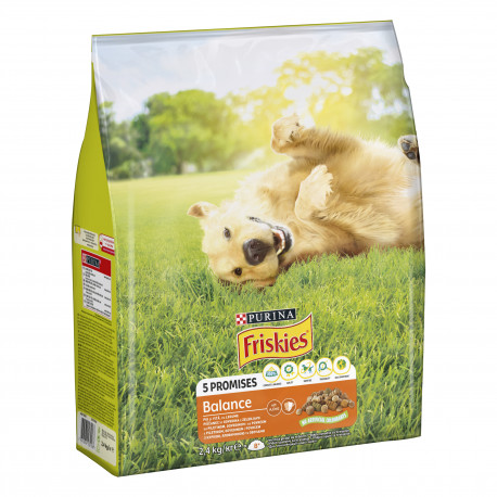 Friskies Dog Balance Сухой корм для взрослых собак с курицей и овощами