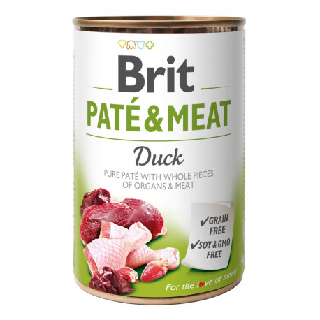 Brit Pate and Meat Duck Консервы для взрослых собак с уткой