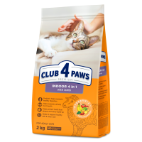 Club 4 Paws Premium Indoor 4 in 1 Lamb Сухий корм для дорослих кішок, що живуть у приміщенні з ягнятком