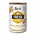 Brit Fresh Chicken with Sweet Potato Консерви для дорослих собак з куркою та бататом