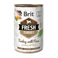 Brit Fresh Turkey with Peas Консерви для дорослих собак з індичкою та горохом