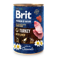 Brit Premium Dog Adult by Nature Turkey with Liver Консервы для щенков с индейкой и индюшиной печенью