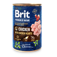 Brit Premium Dog Adult by Nature Chicken with Hearts Консервы для взрослых собак с курицей и куриными сердцами