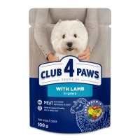 Club 4 Paws Premium Консерви для дорослих собак дрібних порід з ягнятком у соусі