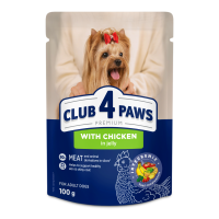 Club 4 Paws Premium Консервы для взрослых собак мелких пород с курицей в желе 