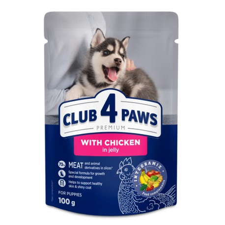 Club 4 Paws Premium Консерви для цуценят з куркою в желе