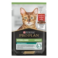 Pro Plan Nutrisavour Sterilised Консервы для стерилизованных кошек с говядиной кусочки в подливе
