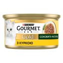 Gourmet Gold Консерви для дорослих кішок соковита насолода з куркою